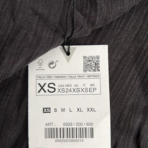 ZARA | Black | MINI DRESS WITH VENT - Picture 8 of 9